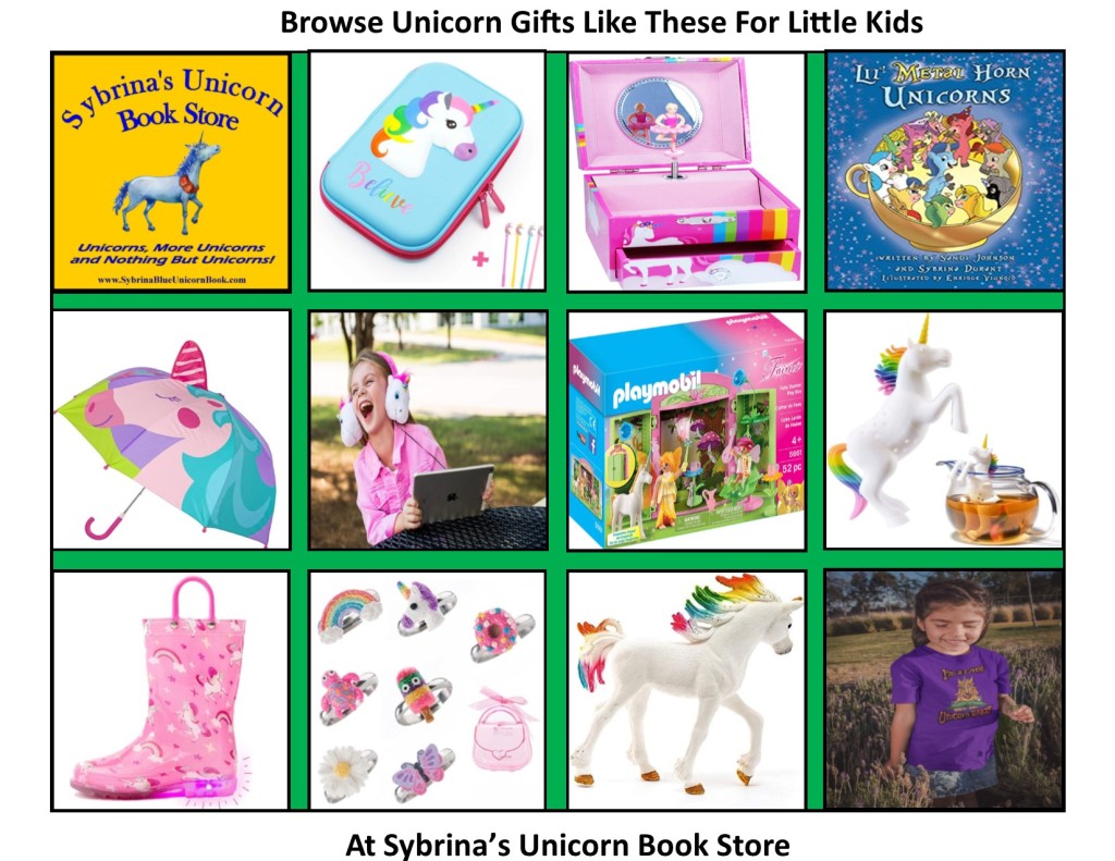 http://www.sybrinablueunicornbook.com/index_5Unicorn_Gifts_For_Little_Kids.htm